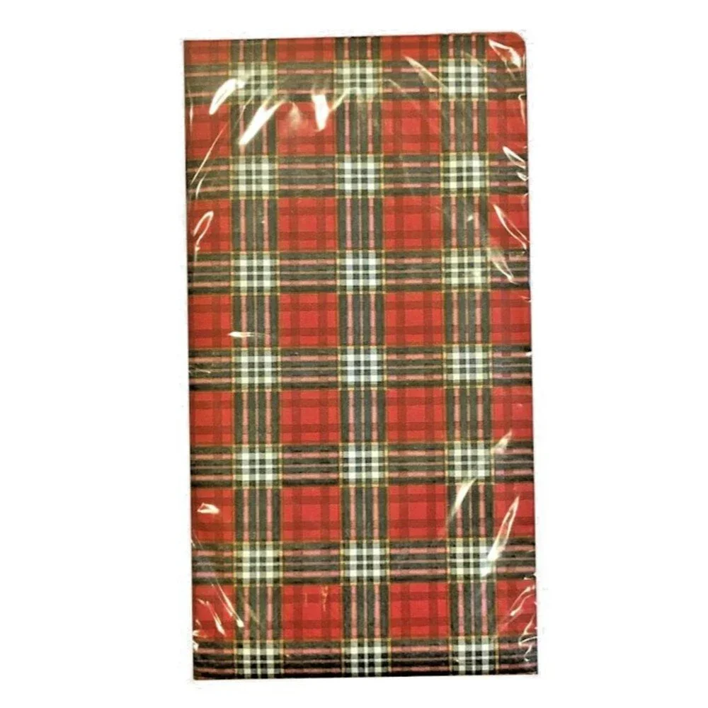 Christmas Tartan Plaid Paper Napkins 40 ct Guest Towels Buffet Decoupage Red